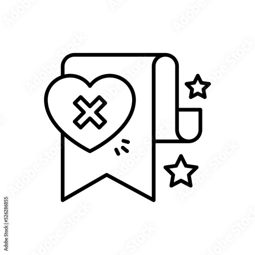 Remove Bookmark icon in vector. Logotype