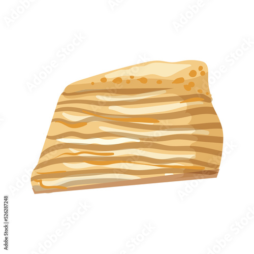 Cake pastries and cheesecakes. Vector illustrations of sweets isolated on white background.