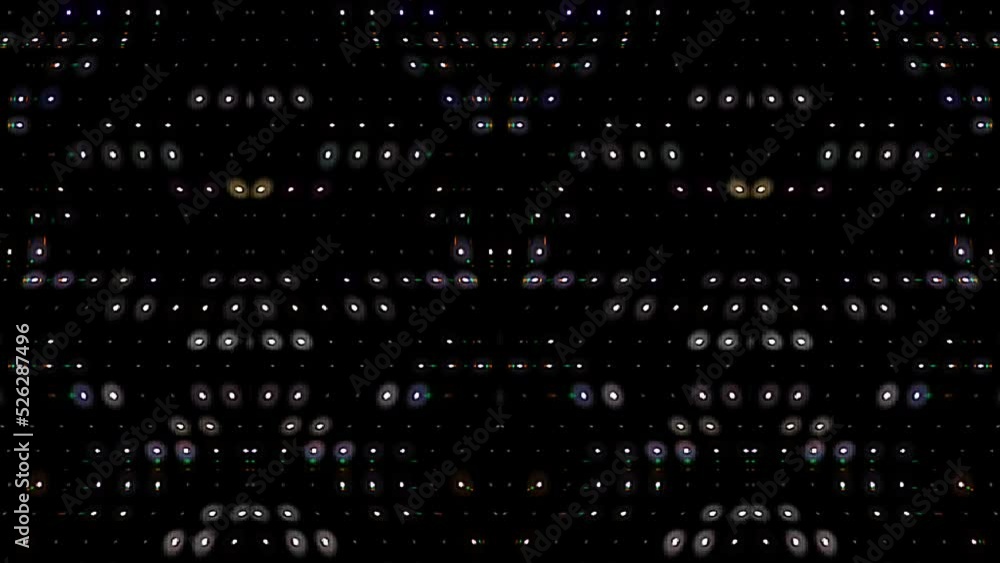 3D shining bright dots set colorful line wave motion, on black background 3D shining bright dots set colorful line wave motion, on black background