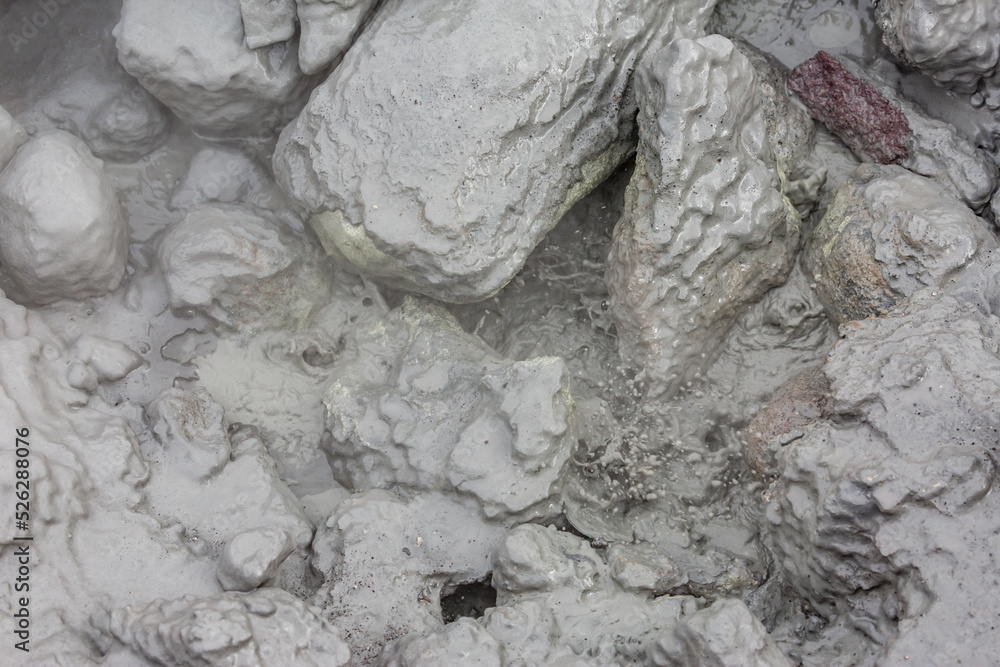 Naklejka premium Scene taken at Krýsuvík, Iceland, one of the most active geothermal zones in the Southwestern part of the island