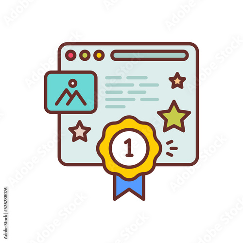 Website Ranking icon in vector. Logotype