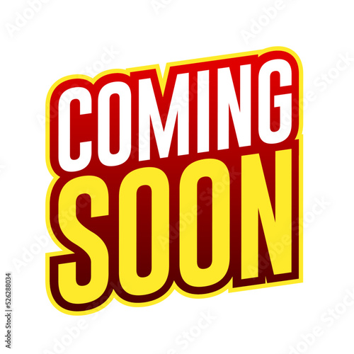 coming soon banner flat style vector icon