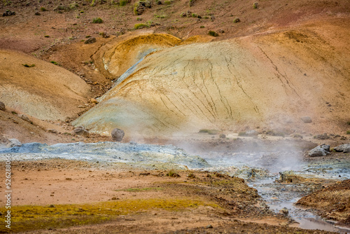 Scene taken at Krýsuvík, Iceland, one of the most active geothermal zones in the Southwestern part of the island