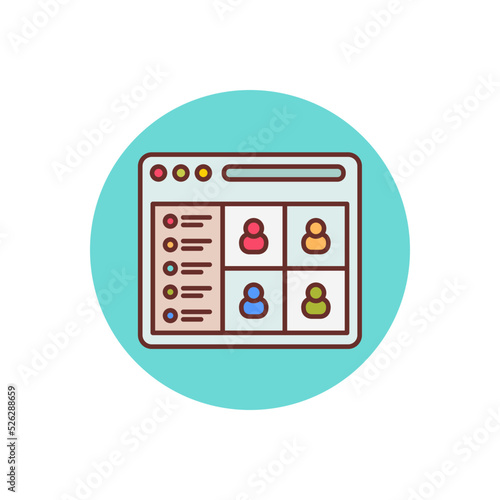 Video Conversation icon in vector. Logotype