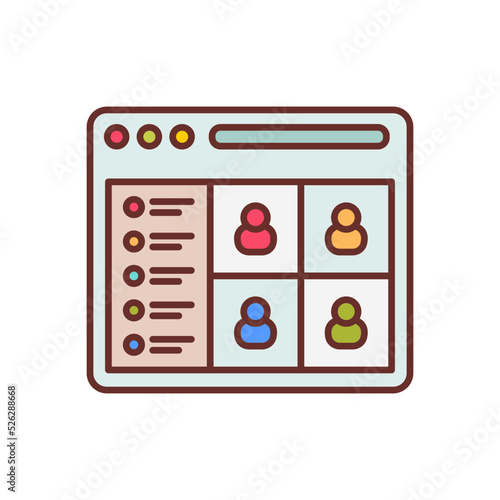 Video Conversation icon in vector. Logotype