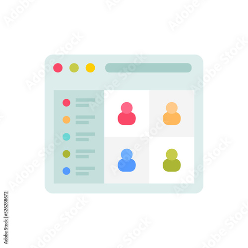 Video Conversation icon in vector. Logotype