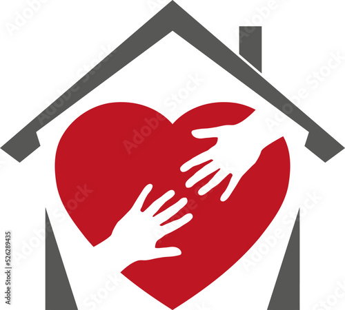 Haus, Herz und Hände, Team, Familie, Pfleger, Helfer, Logo