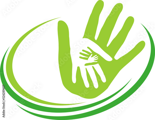 Hände, Team, Familie, Physiotherapie, Icon, Logo