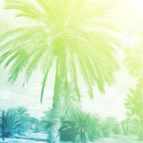 Backround with palm. Cover tamplate. Vector illustration
