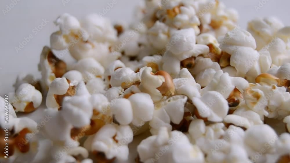 Air popped popcorn with no oil. Unsalted popcorn close up. Healthy food concept. Close-up shot Air popped popcorn with no oil. Unsalted popcorn close up. Healthy food concept. Close-up shot