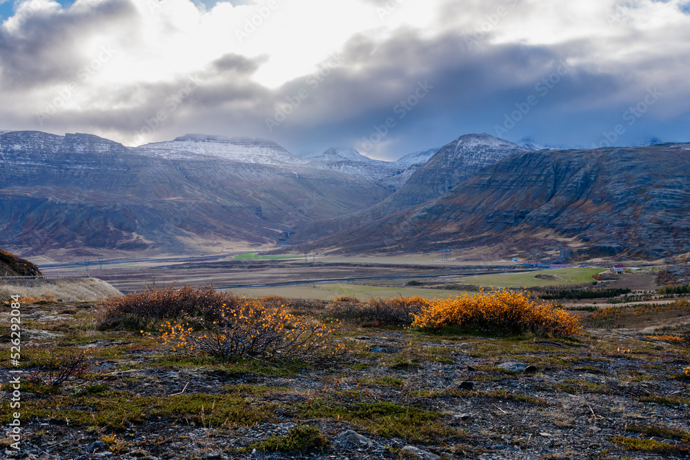 Der Gefufoss in den Bergen von Seyðisfjörður im osten von Iceland Der Gefufoss in den Bergen von Seyðisfjörður im osten von Iceland