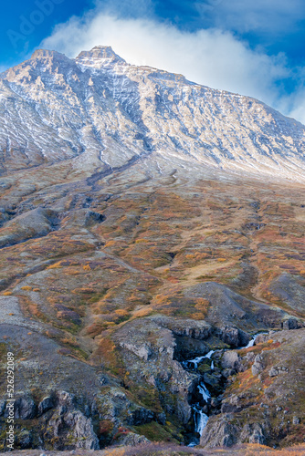 Der Gefufoss in den Bergen von Seyðisfjörður im osten von Iceland