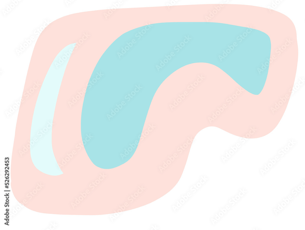 Pastel red green blob organic doodle hand drawing shape and form illustration background element Pastel red green blob organic doodle hand drawing shape and form illustration background element