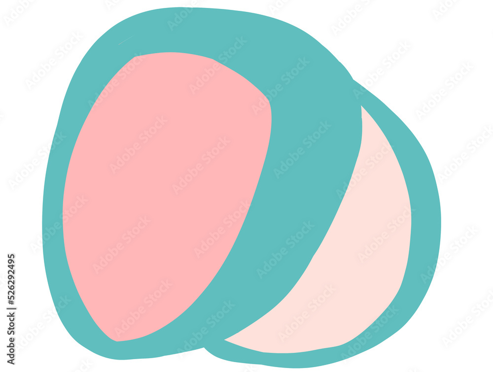 Pastel red green blob organic doodle hand drawing shape and form illustration background element Pastel red green blob organic doodle hand drawing shape and form illustration background element