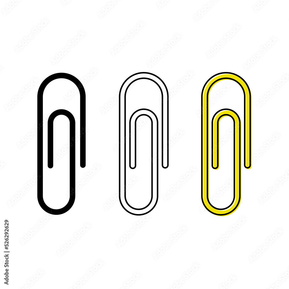 Clip school supply icon set. Three different styles: black filled, black outline and color filled. Clip pictograms collection. Back to school inspiration. Vector illustration, flat design Clip school supply icon set. Three different styles: black filled, black outline and color filled. Clip pictograms collection. Back to school inspiration. Vector illustration, flat design