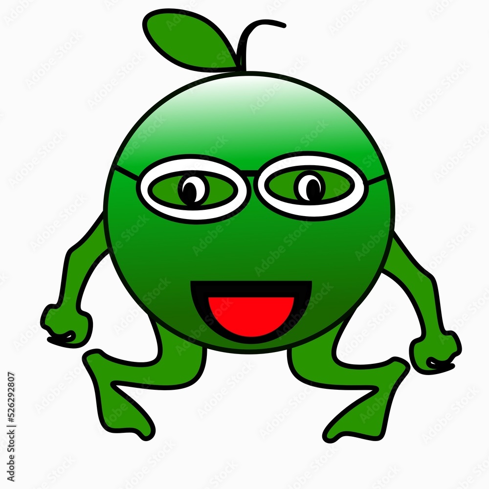 funny green Orange fruit funny green Orange fruit