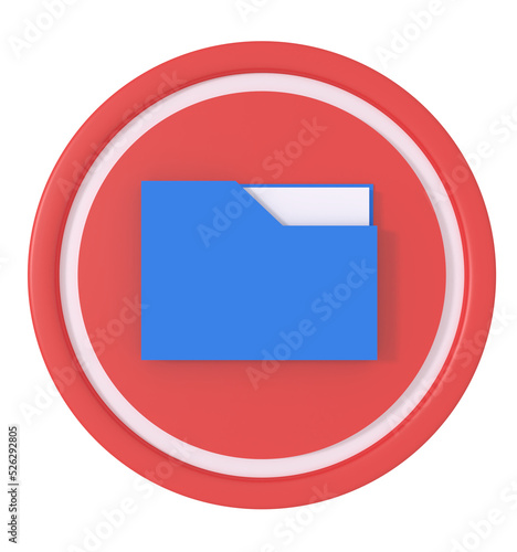 Free Download 3d rendering of folder icon - GFXLoad