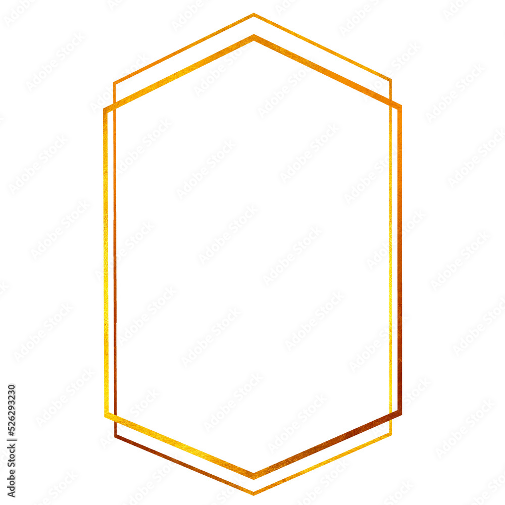 gold frames. the frame is round, hexagonal frame and square. watercolor realistic frames gold frames. the frame is round, hexagonal frame and square. watercolor realistic frames