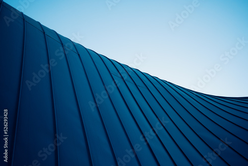 Abstract architecture curve detail. Modern facade. Geometry in architecture. Minimal aesthetics.