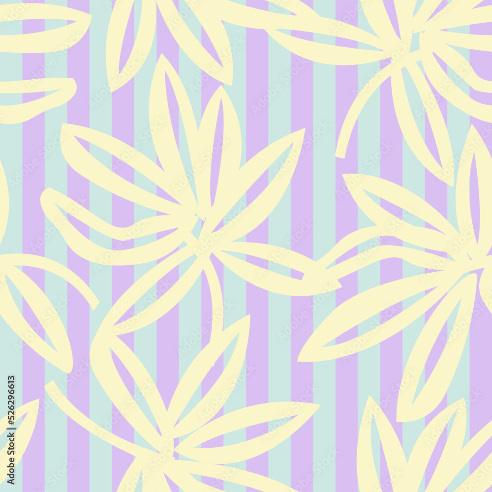 Floral Striped Seamless Pattern Design Floral Striped Seamless Pattern Design