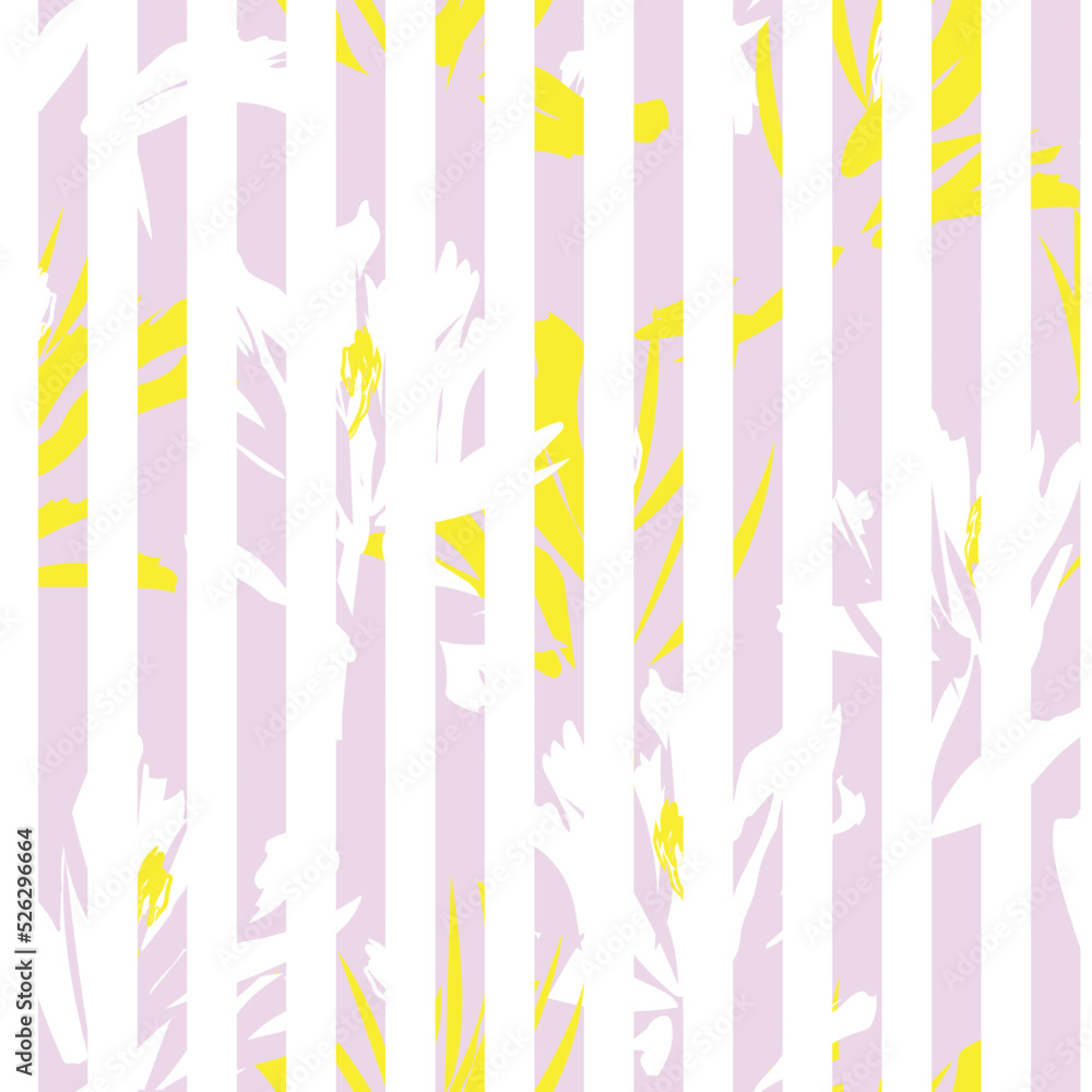 Floral Striped Seamless Pattern Design Floral Striped Seamless Pattern Design