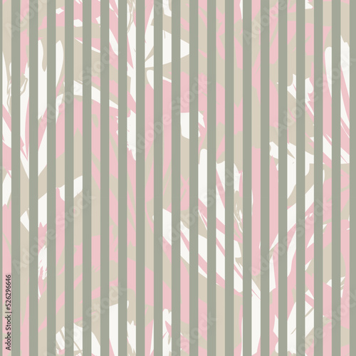 Floral Striped Seamless Pattern Design