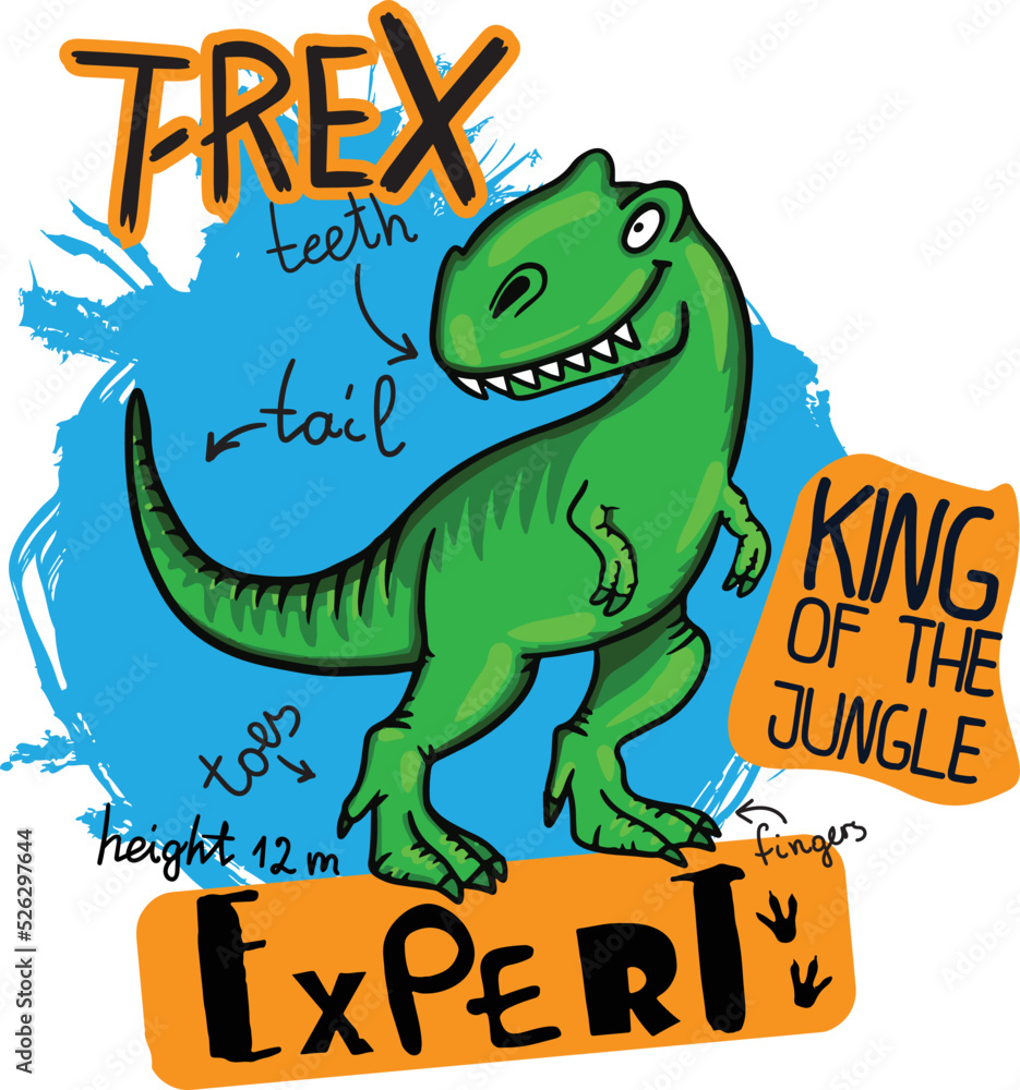 Dinosaur Typography Print For Kids Original Design With T rex dinosaur-typography-print-for-kids-original-design-with-t-rex