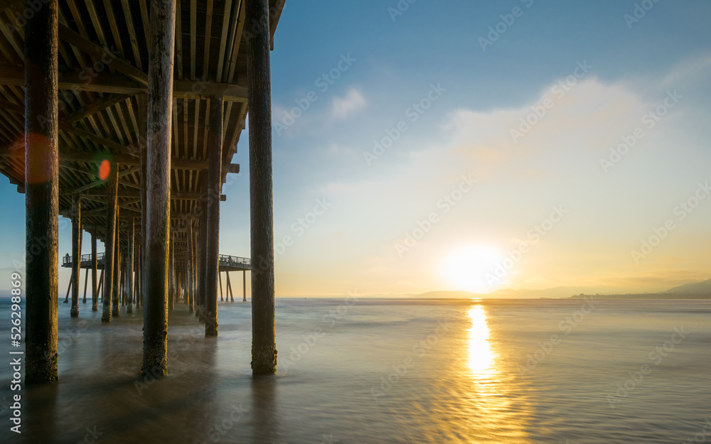 sunset on the pier sunset on the pier