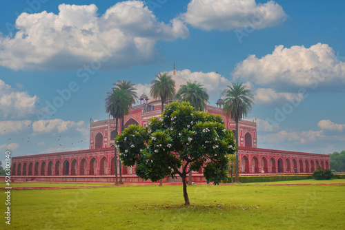 March 2020, Delhi India : Landscape of Humayun tomb. Humayun's tomb is the tomb of the Mughal Emperor Humayun in Delhi, India. photo