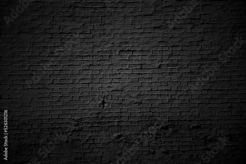 Black brick wall backgrounds, brick room, interior texture, wall background.