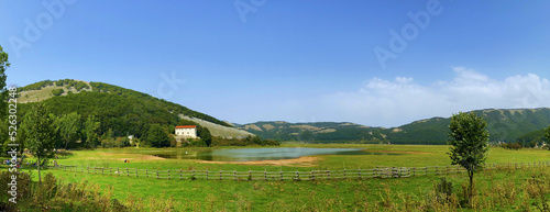 Landscape of Laceno Lake, from Avellno district, Italy