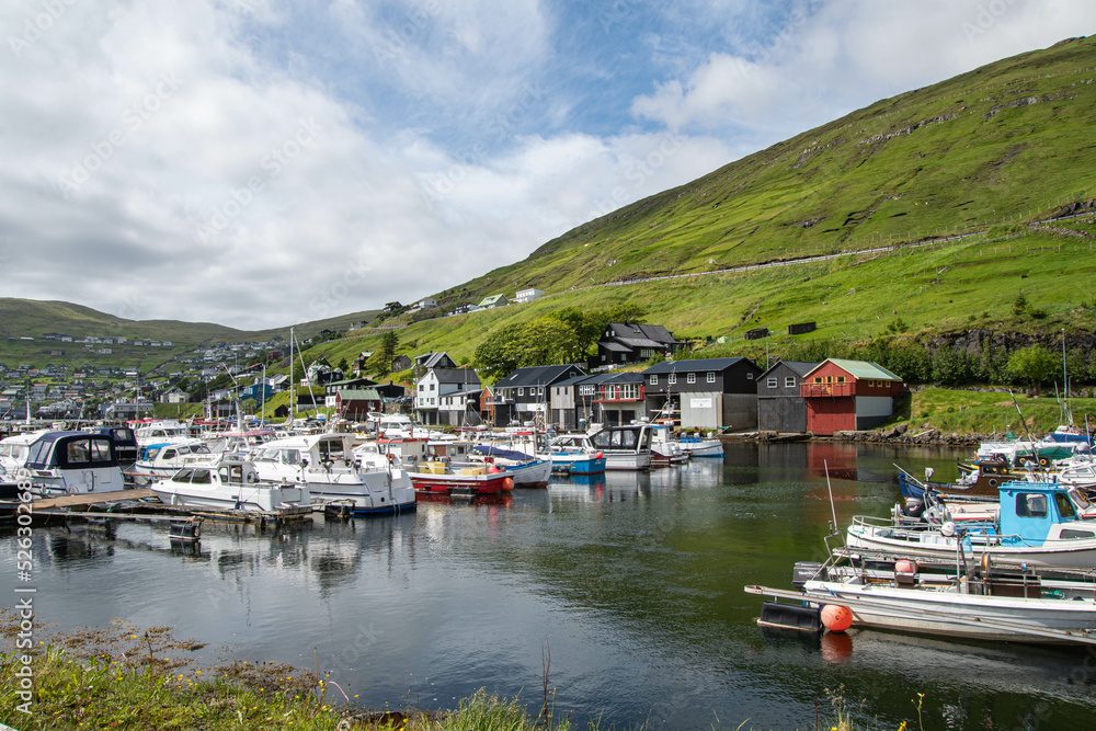 Der Hafen von Vestmanna, Insel Streymoy, Färöer Inseln