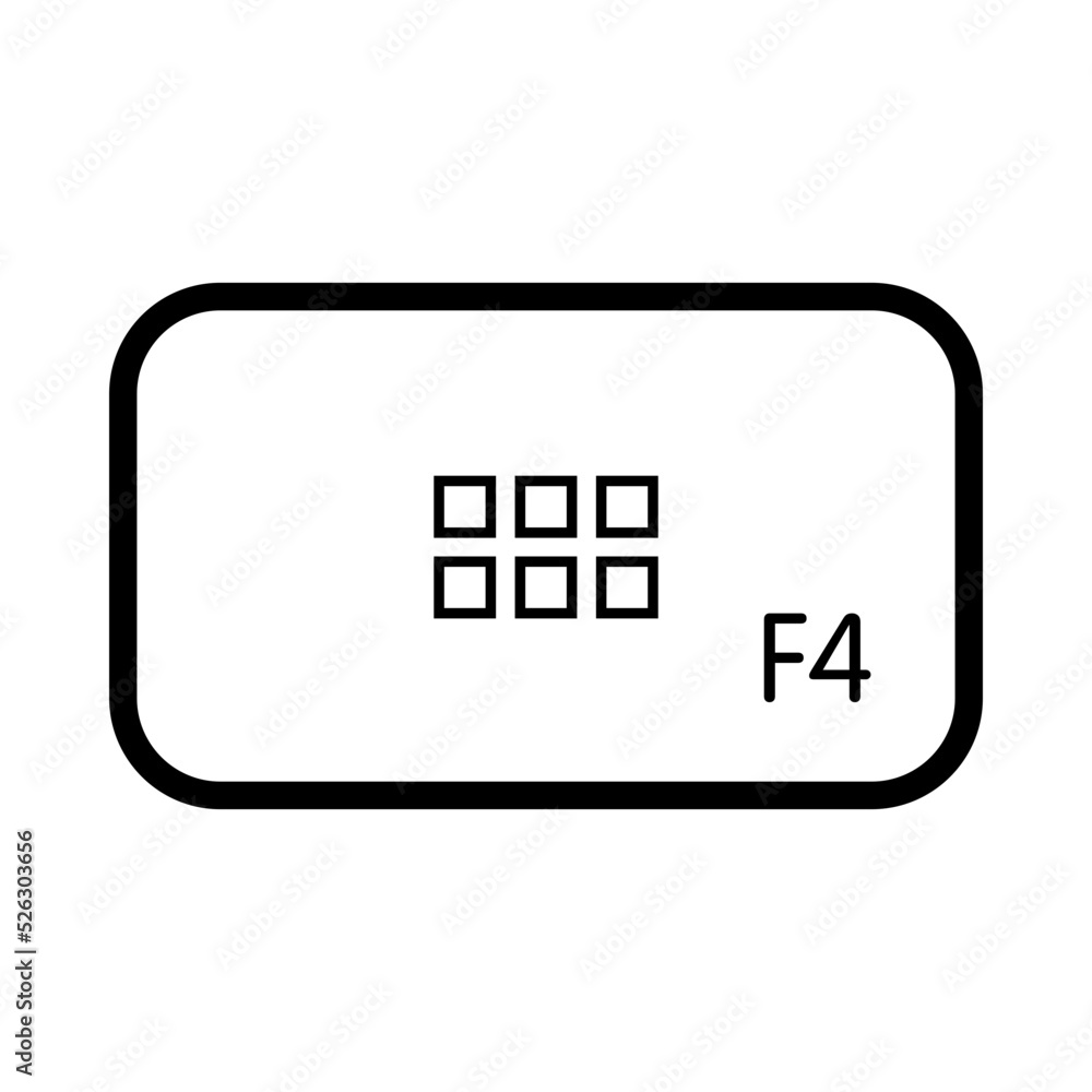 Keyboard F4 key Keyboard F4 key