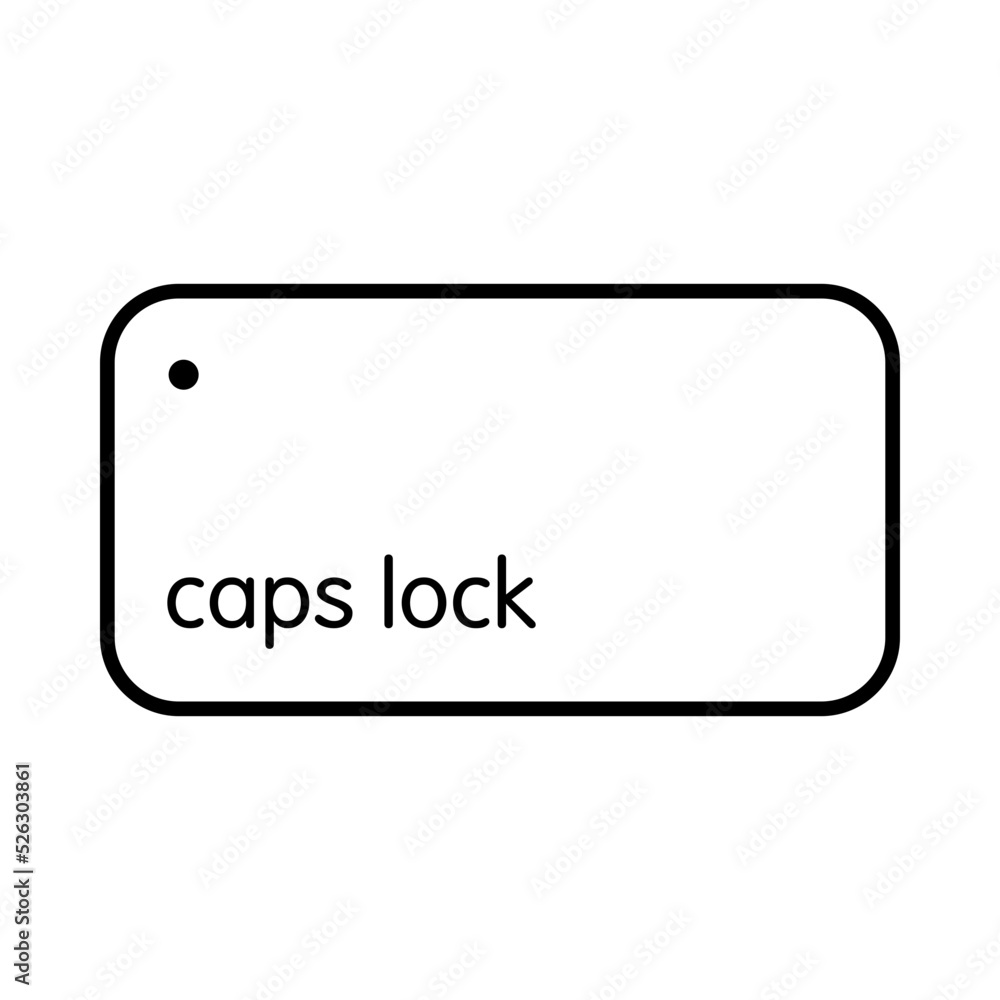 Keyboard caps lock key Stock Vector | Adobe Stock