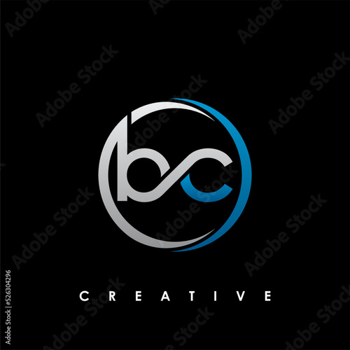 BC Letter Initial Logo Design Template Vector Illustration