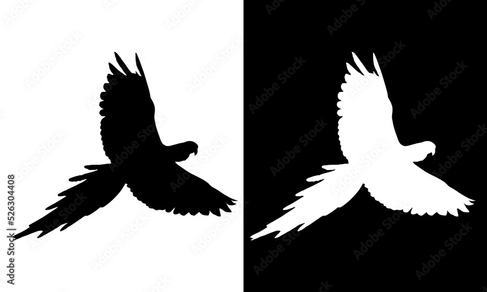 Obraz premium Illustration Vector Graphic of Bird Icon Black White