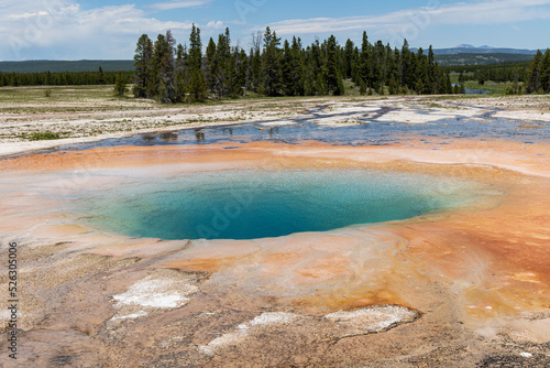Opal Pool in Yellowstone's Midway Geyser Basin, Yellowstone National Park, Wyoming, USA