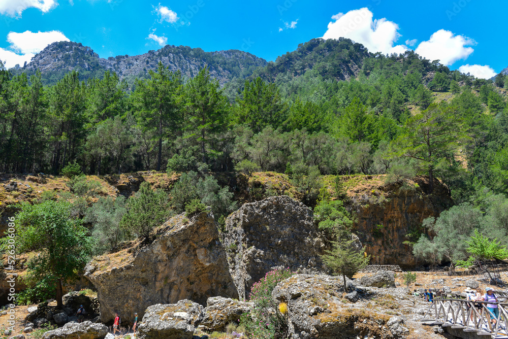 Naklejka premium Samaria Dorf in der Samaria-Schlucht in Kreta/Griechenland
