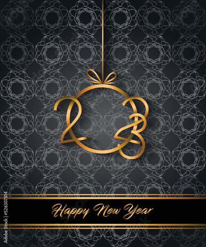 2023 Happy New Year background for your seasonal invitations, festive posters, greetings cards.