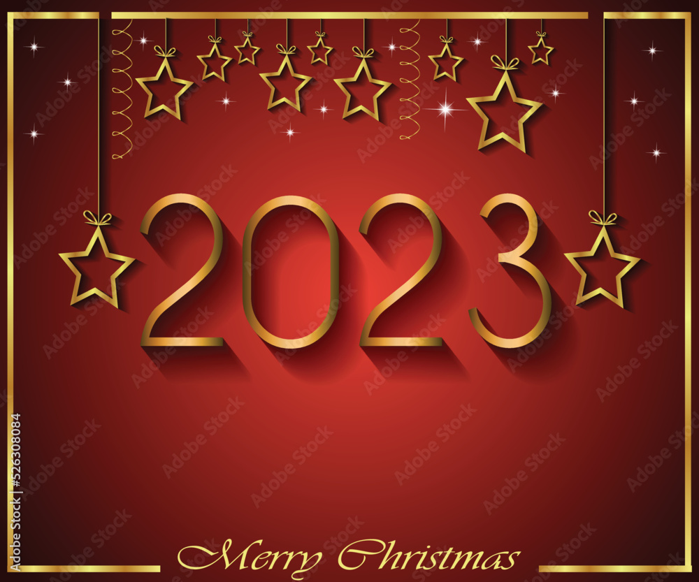 2023 Merry Christmas background banner background for you seasonal invitations.