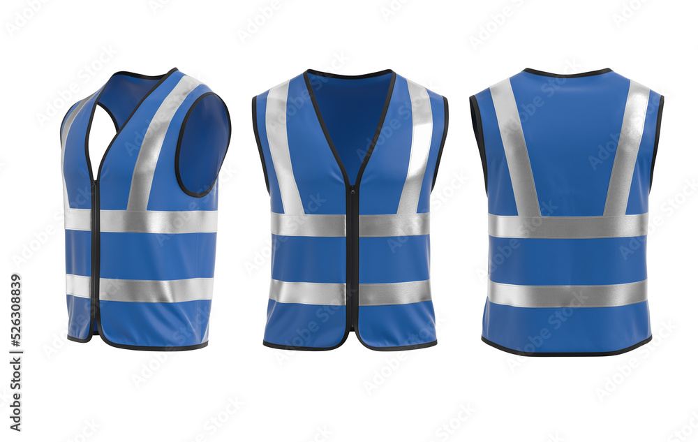 Safety vest mockup Front and back view Stock Photo | Adobe Stock