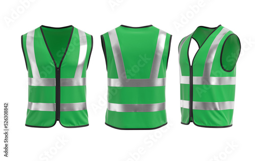 Safety vest mockup Front and back view