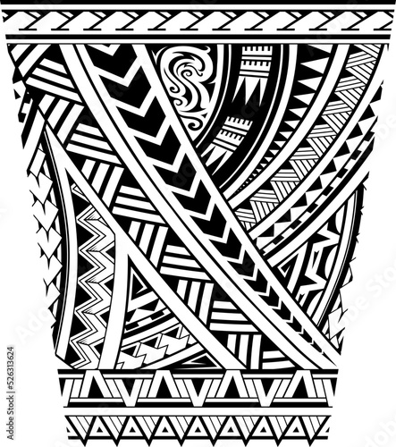 Tribal sleeve tattoo design photo