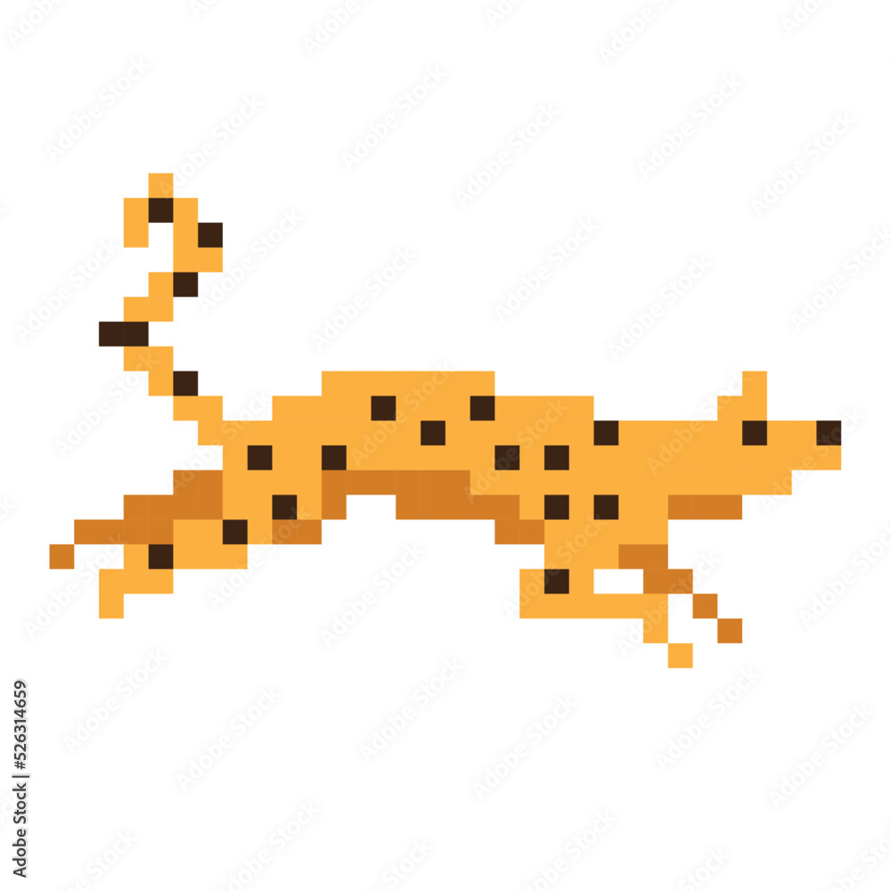 leopard pixel art style