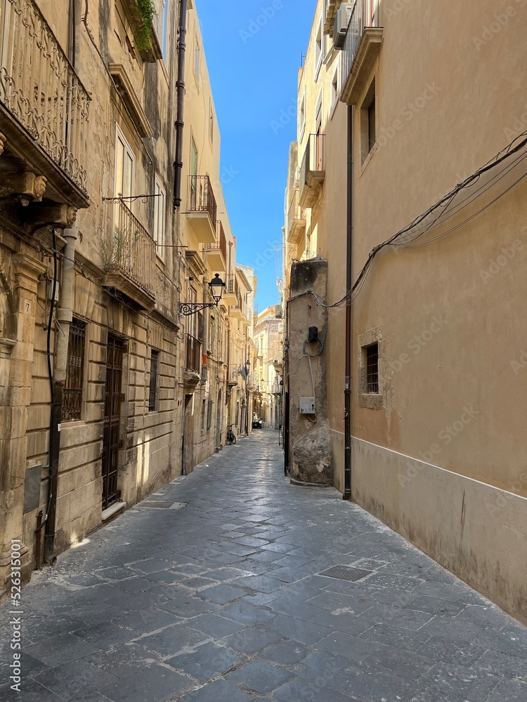 A street in Ortygia, historic part of Syracuse, Sicily
