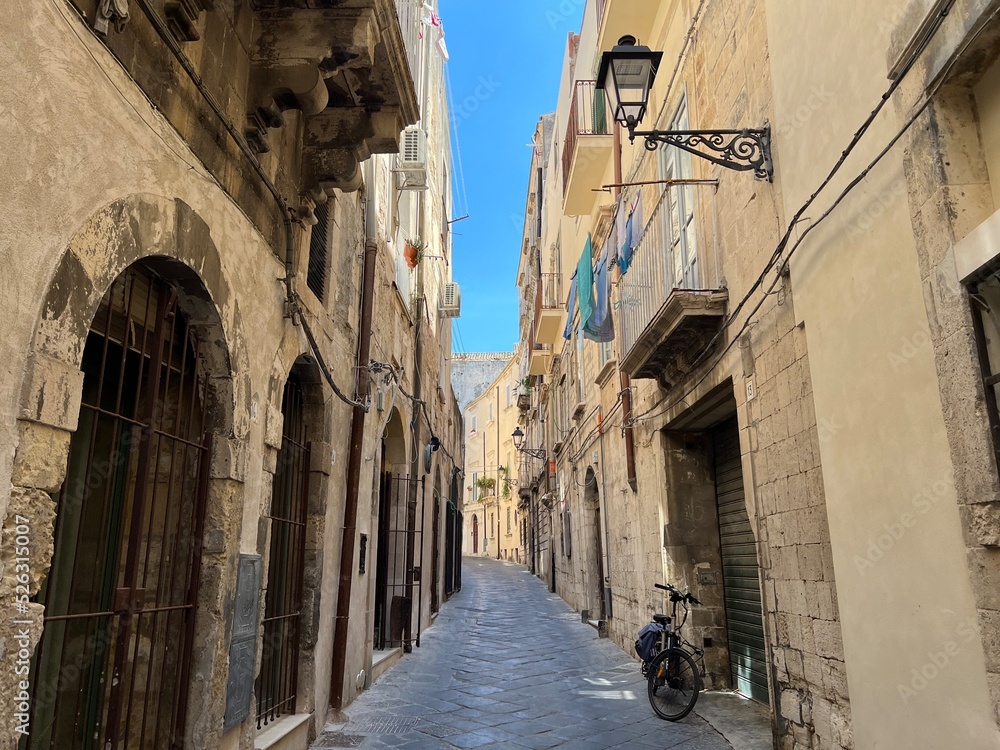 A street in Ortygia, historic part of Syracuse, Sicily