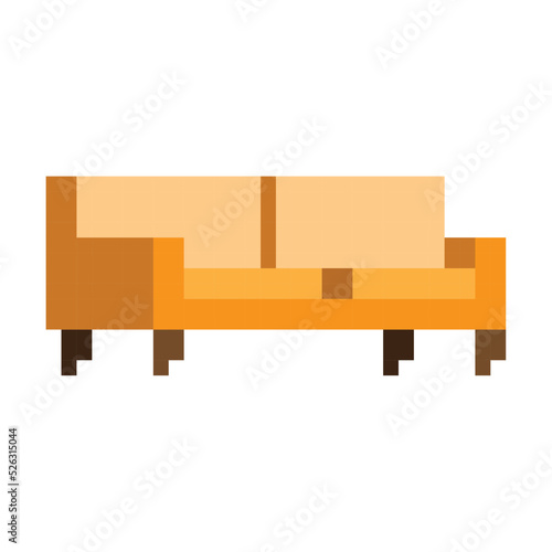 sofa pixel art style