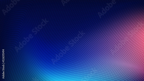 Abstract technology dots halftone effect particles vibrant gradient color background and texture