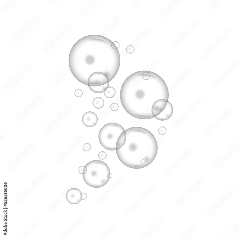 Natural realistic bubble design template Natural realistic bubble design template