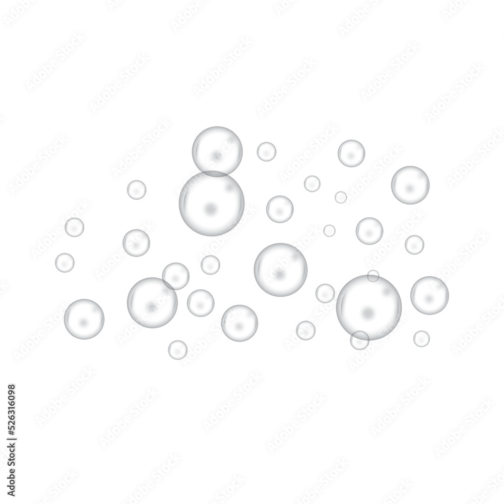 Natural realistic bubble design template Natural realistic bubble design template